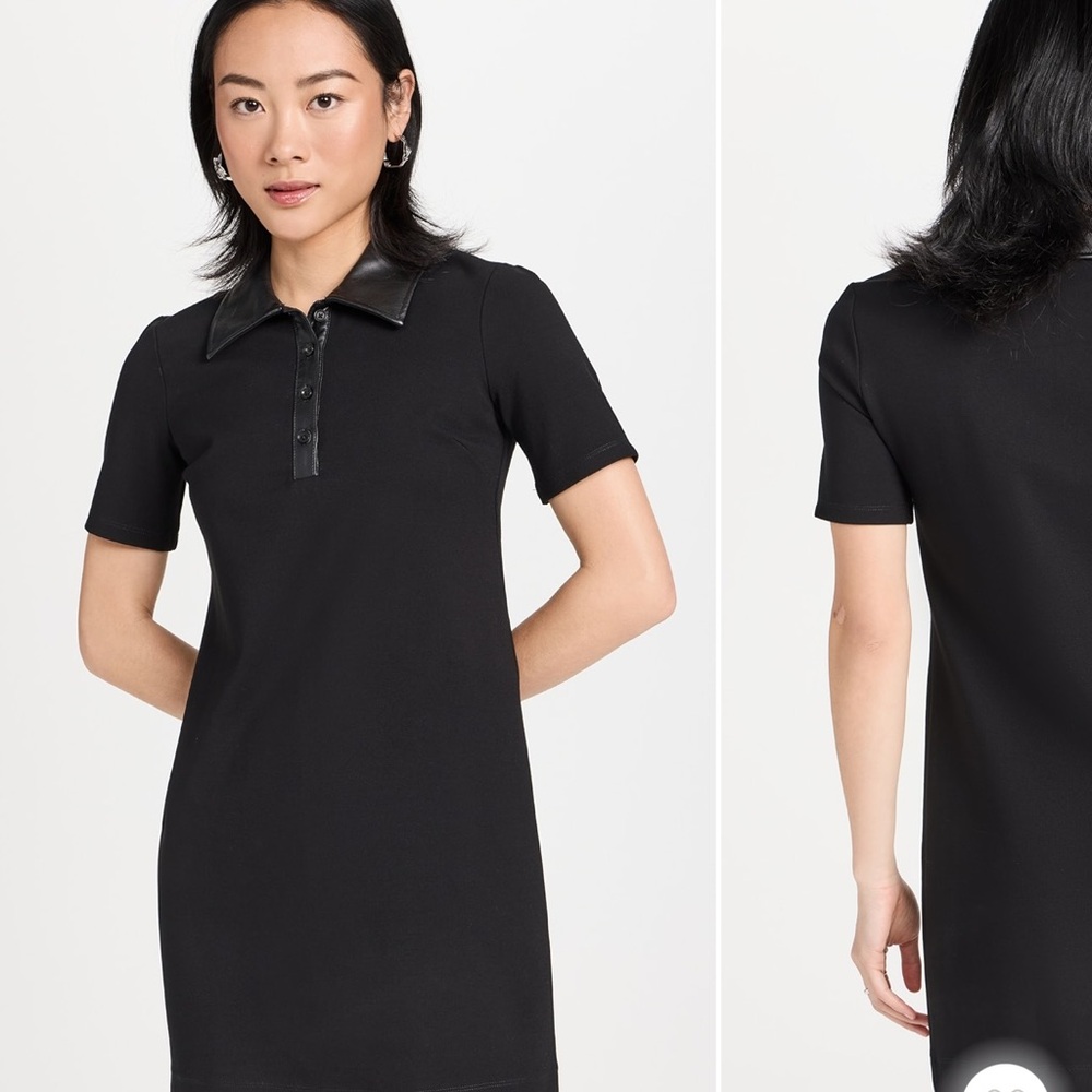 STAUD Black Polo Dress